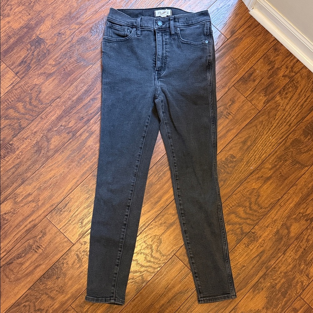 Madewell 10” High Rise Skinny Jeans Charcoal Size 28